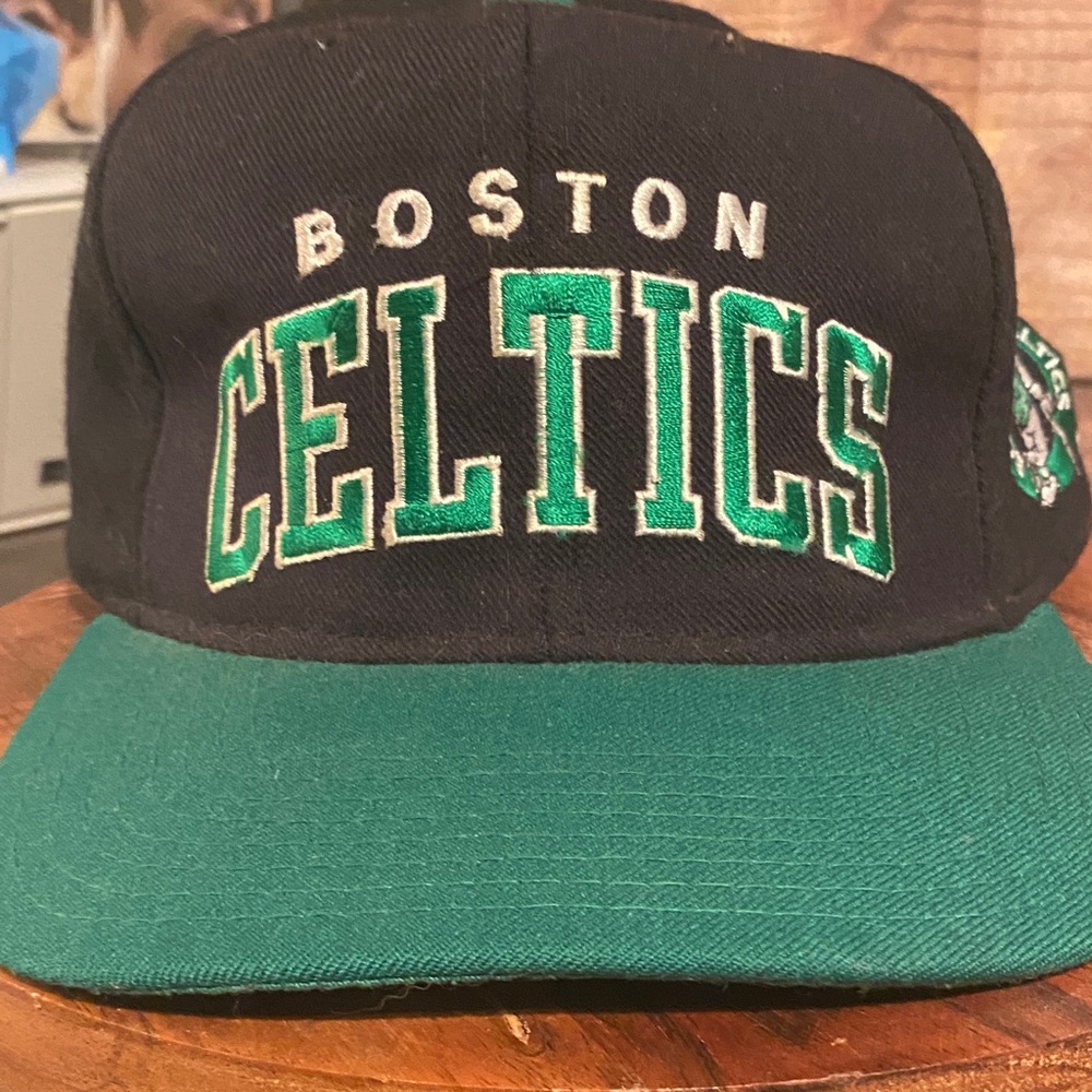 Vintage Boston Celtics Wool SnapBack Arch Cap Larry Bird Starter “The Natural”